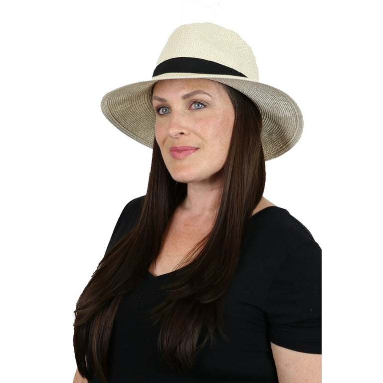 Sun Hats for Women Wide Brim Fedora Summer Beach Packable Travel