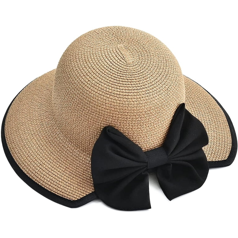Sun Hats for Women Wide Brim Straw Beach Hat UV UPF 50+  display picture 1