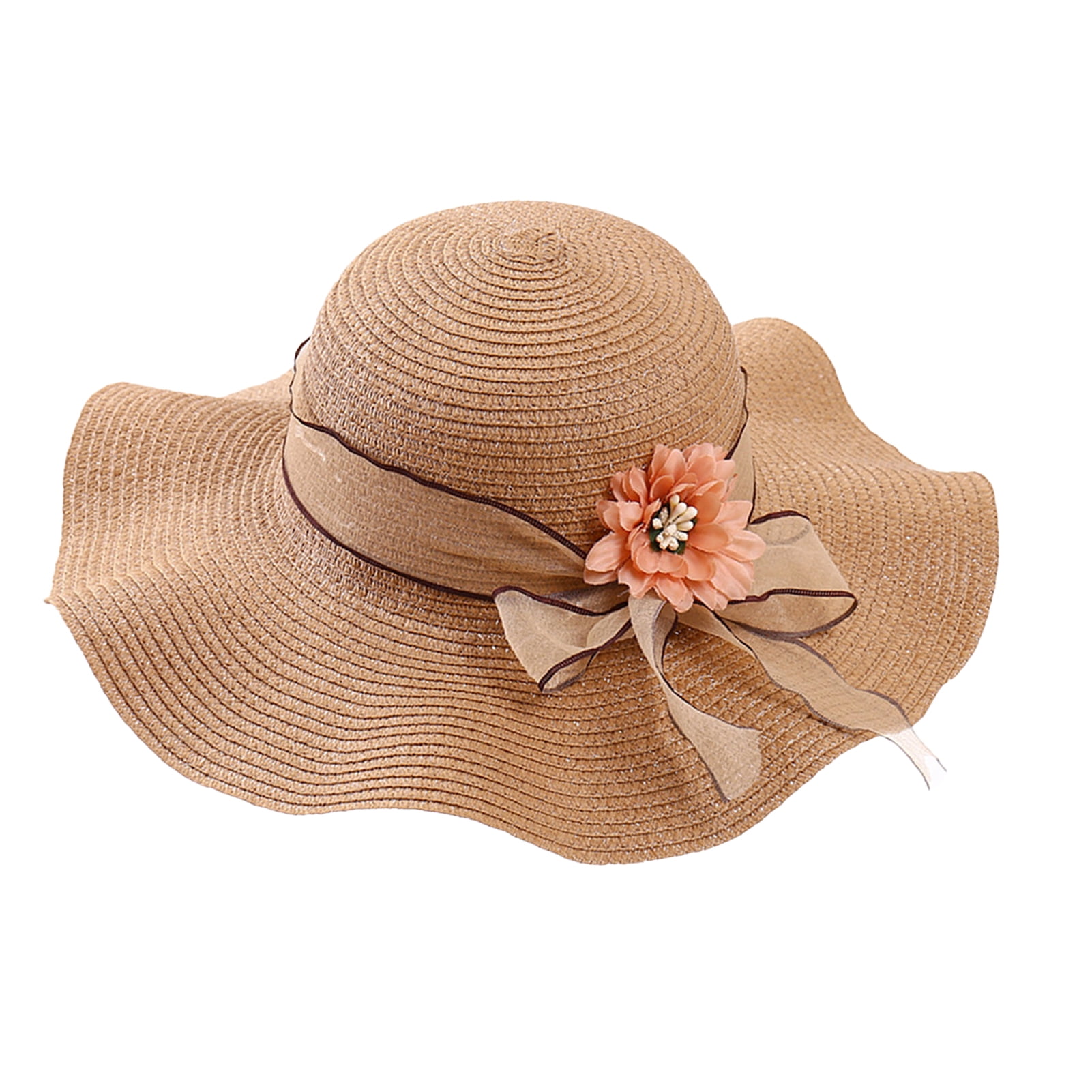 Beautiful Summer Womens Sun Hat Flower Straw Hat Wide Brim Sea Beach Sun  Hat Bone Capeline Chapeaux For Elegant Lady From Wishlove7878, $6.08