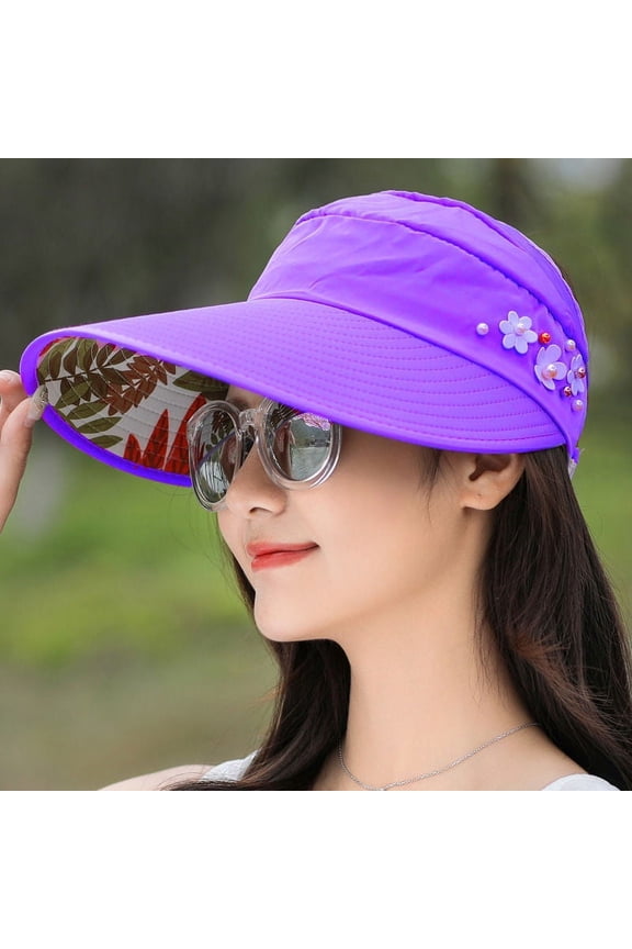 Sun Hats for Women Wide Brim UV Protection Summer Beach Hiking Fishing Packable Visor Hat
