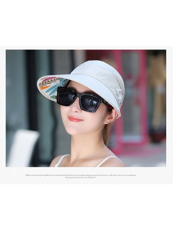 Sun Hats for Women Wide Brim UV Protection Summer Beach Hiking Fishing Packable Visor Hat