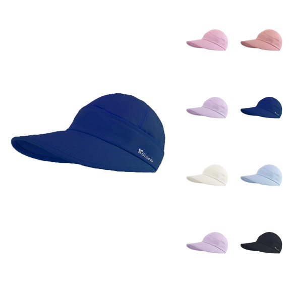 Sun Hats for Women Wide Brim Visor Uv Protection Dual Purpose Hat Packable Cap Summer Beach Hat