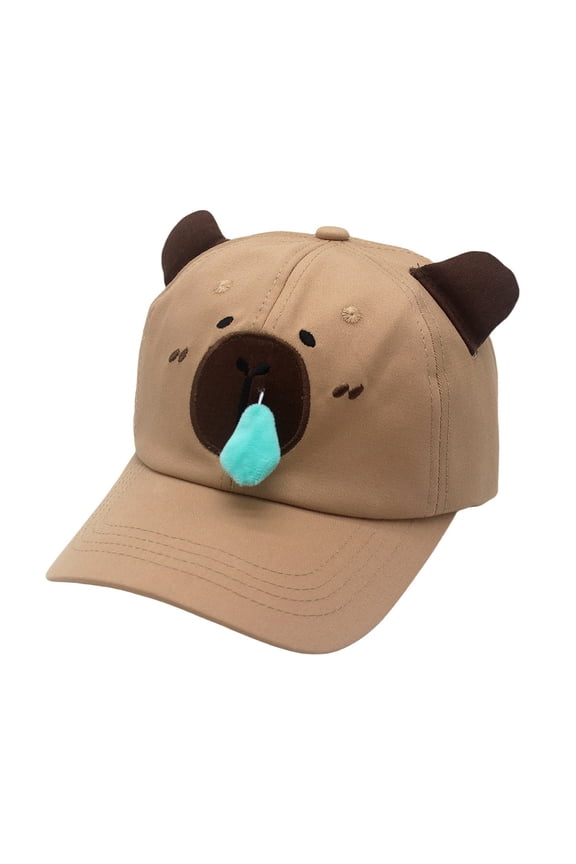 Sun Hats for Women Women Cute Capybara Embroidered Baseball Cap Sun Hat Khaki One Size