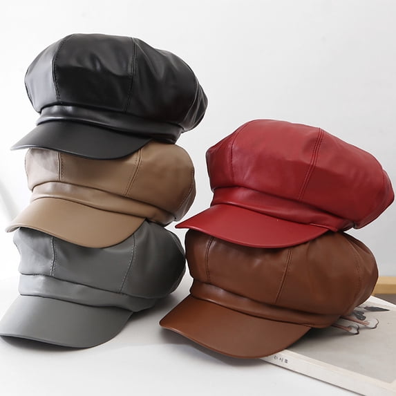 Sun Hats for Women Women Solid Color Versatile Beret Painter Spring Hat Octagonal Cap One Size