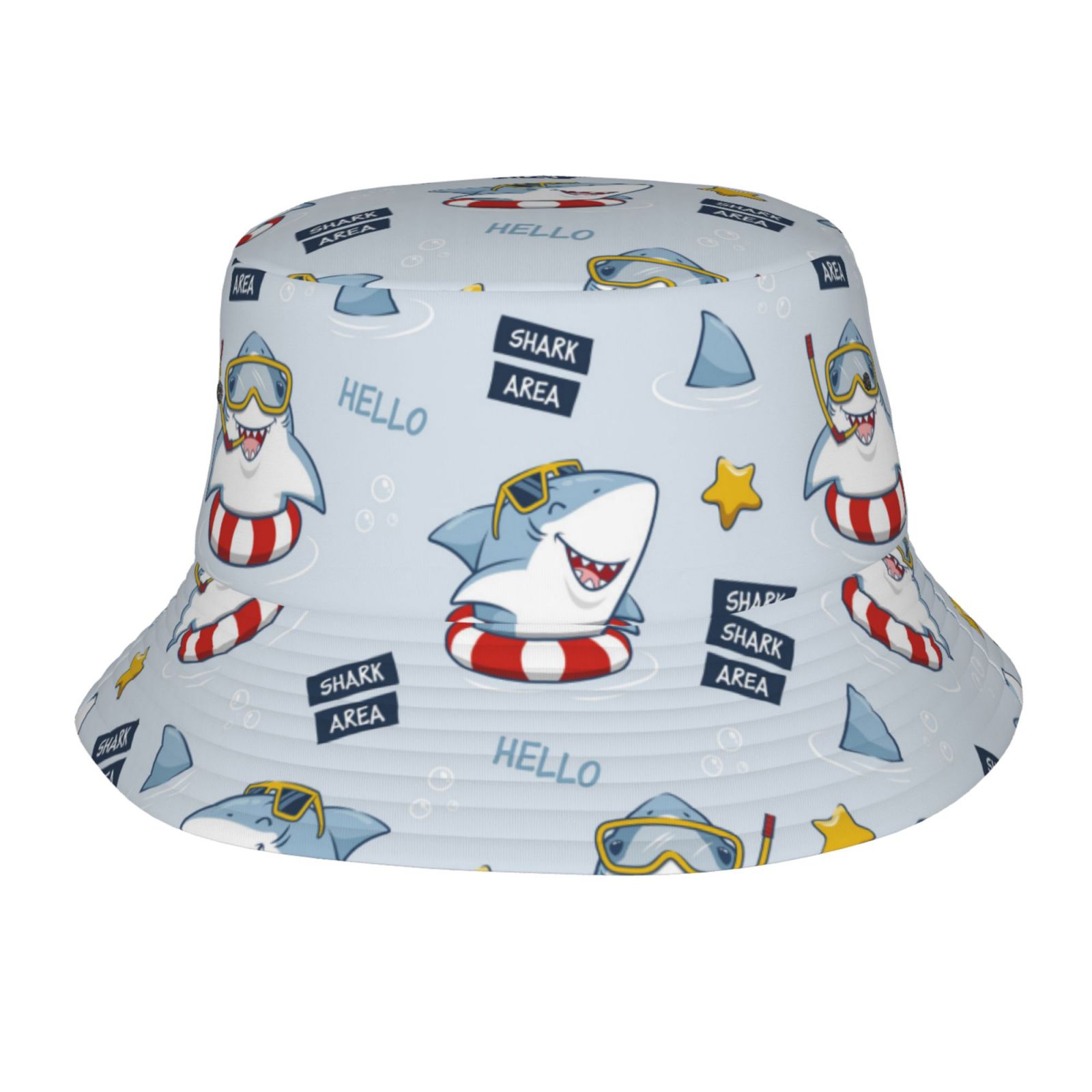 Sun Hats for Women and Men Swimming shark Packable Bucket Hat, Sun ...