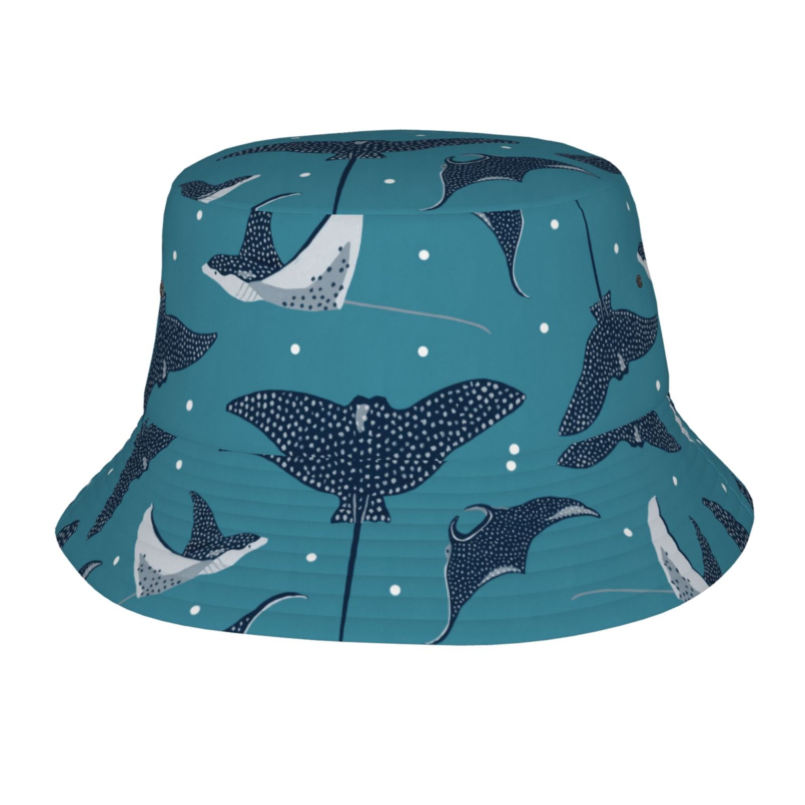 Sun Hats for Women and Men cute Stingray polka dots Packable Bucket Hat ...