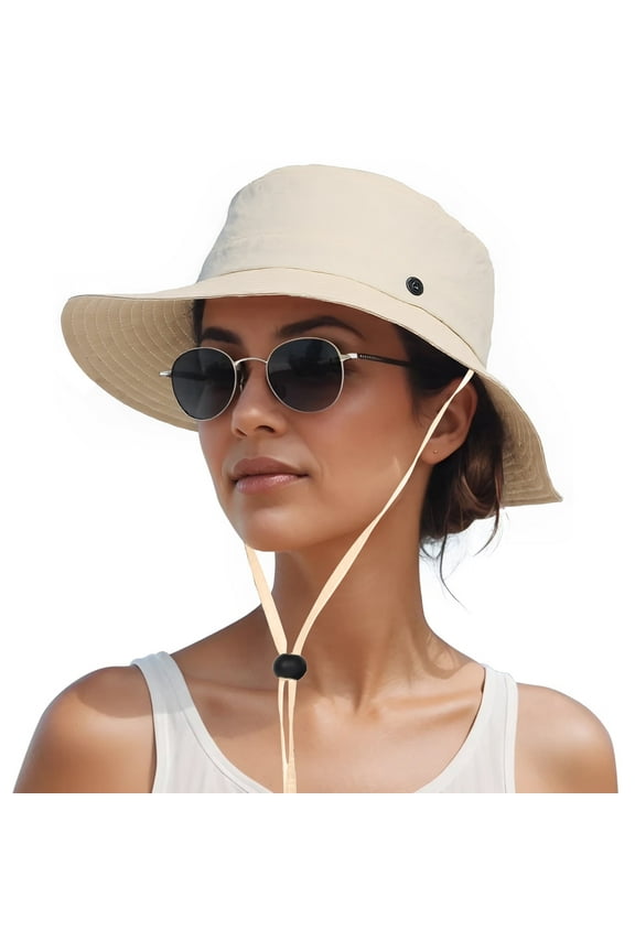 Sun Hat for Men WomenUV Protection Breathable Wide Brim Bucket Hat for Summer Fishing, Hiking, Camping Lightweight Outdoor Adventure Cap