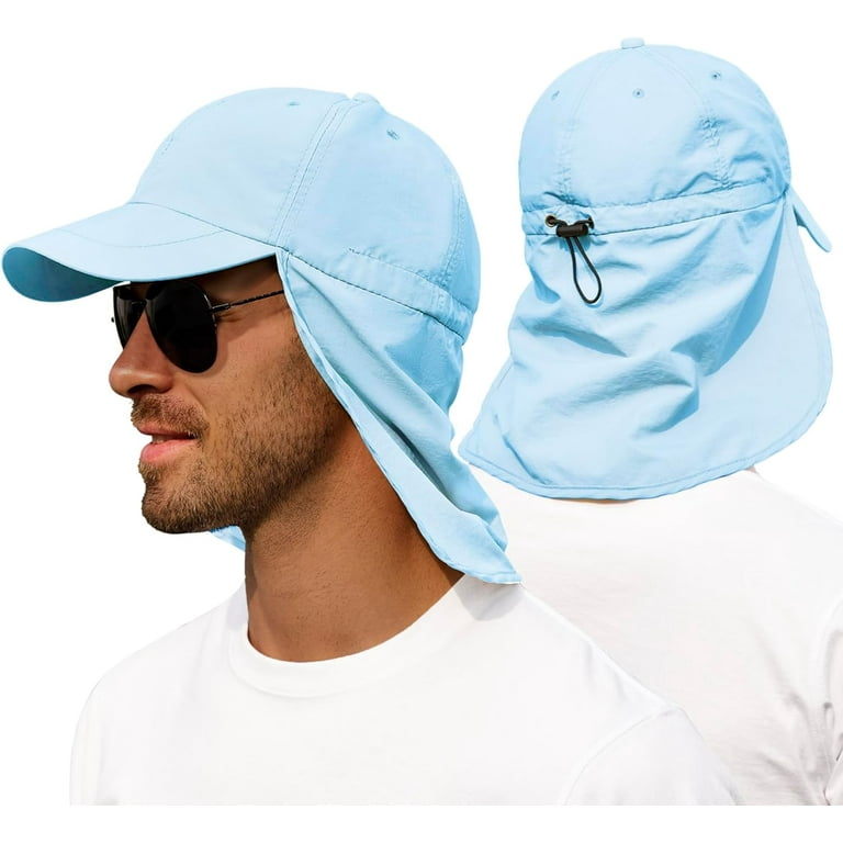 Sun Hats with Neck Flap for Men Women UPF 50+ Waterproof Baseball