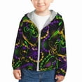 mardi gras zip up hoodie