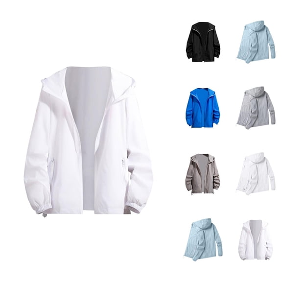 Sun Hoodies for Men 2025 Lightweight Breathable Long Sleeve Zip Up Hooded Jacket with Pockets Hoodie Outerwear