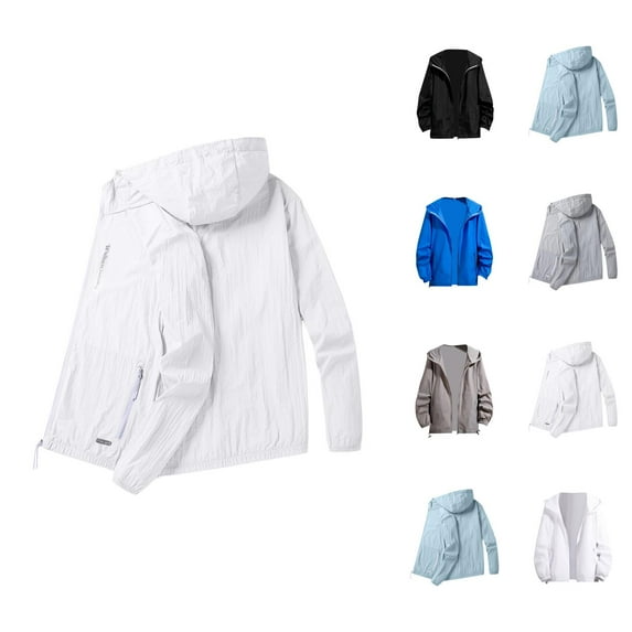 Sun Hoodies for Men 2025 Lightweight Breathable Long Sleeve Zip Up Hooded Jacket with Pockets Hoodie Outerwear