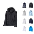 thumbnail image 1 of Sun Hoodies for Men 2025 Lightweight Breathable Long Sleeve Zip Up Hooded Jacket with Pockets Outerwear Hoodie, 1 of 4