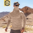 thumbnail image 1 of Sun Hoodies for Men Long Sleeve UPF50+ Breathable Lightweight Compression Fit Hooded Top with Face Mask, 1 of 3