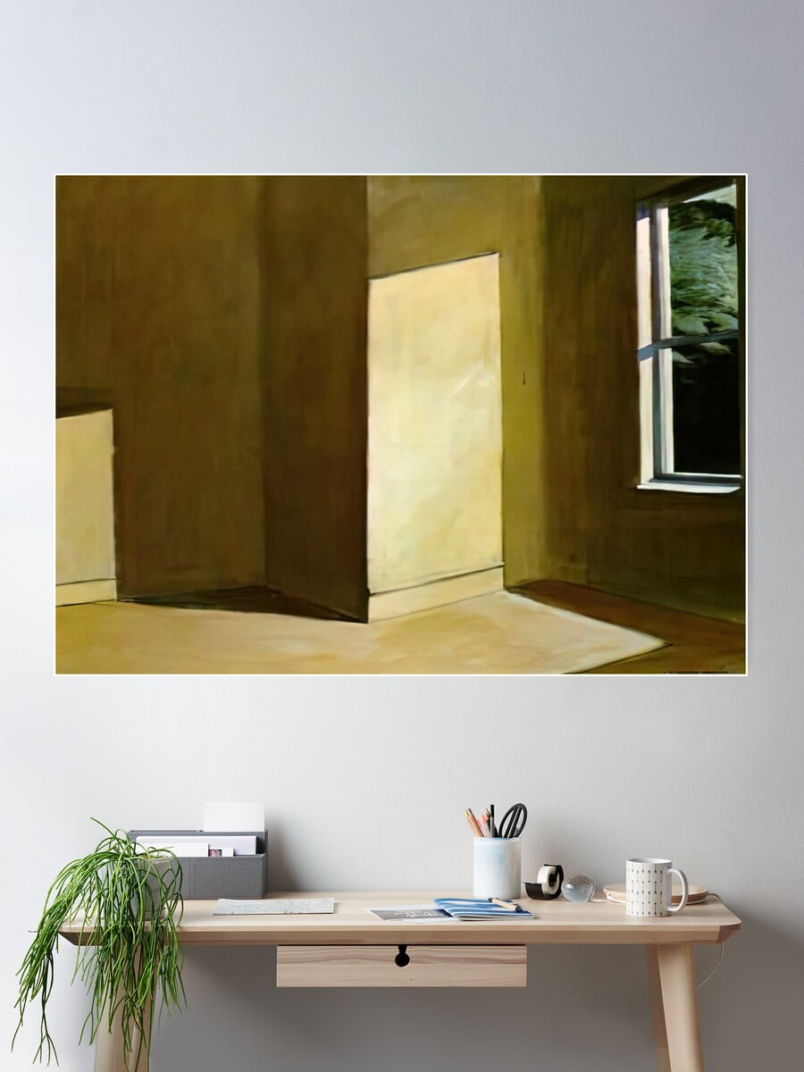 Sun In An Empty Room By Edward Hopper Poster Wall Art, Modern Wall ...