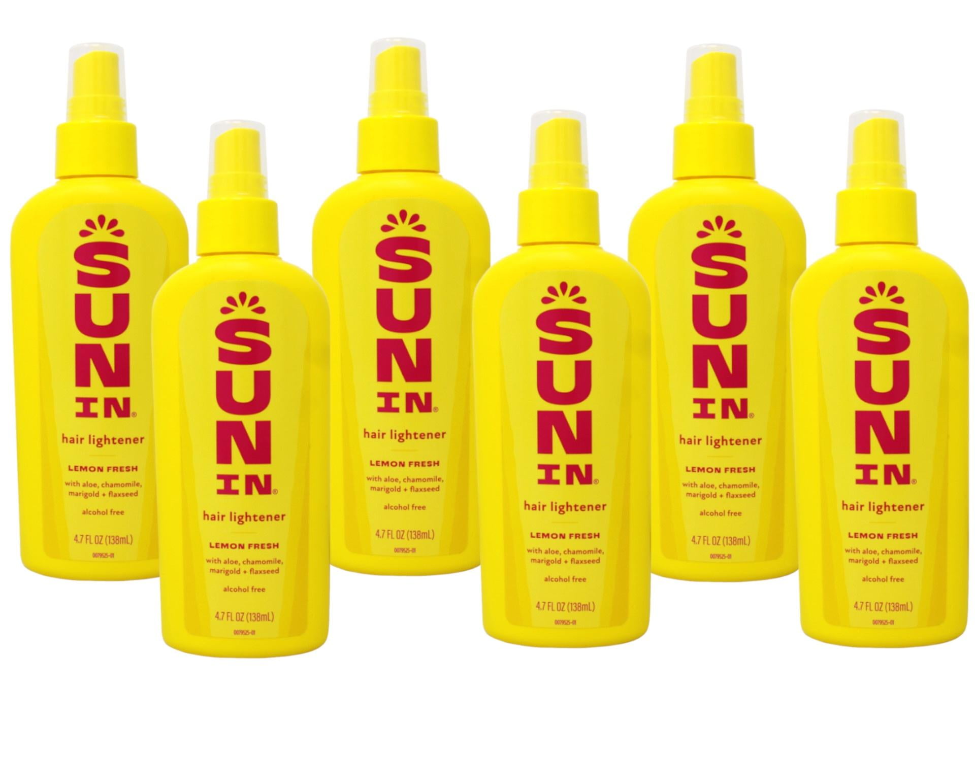 SunIn Hair Lightener Spray Lemon Fresh 4.70 oz (Pack of 6)