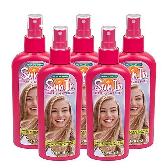 Sun-In Hair Lightener Spray, Tropical Breeze 4.70 oz (Pack of 5)