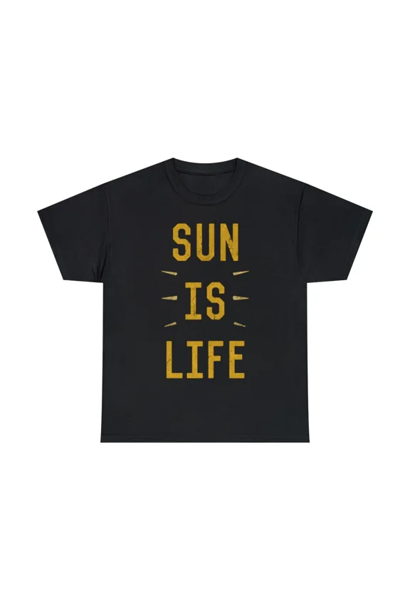 Sun Is Life Beach Summer Vacation Tropical Nature Graphic Style Unisex T-Shirt, S-5XL