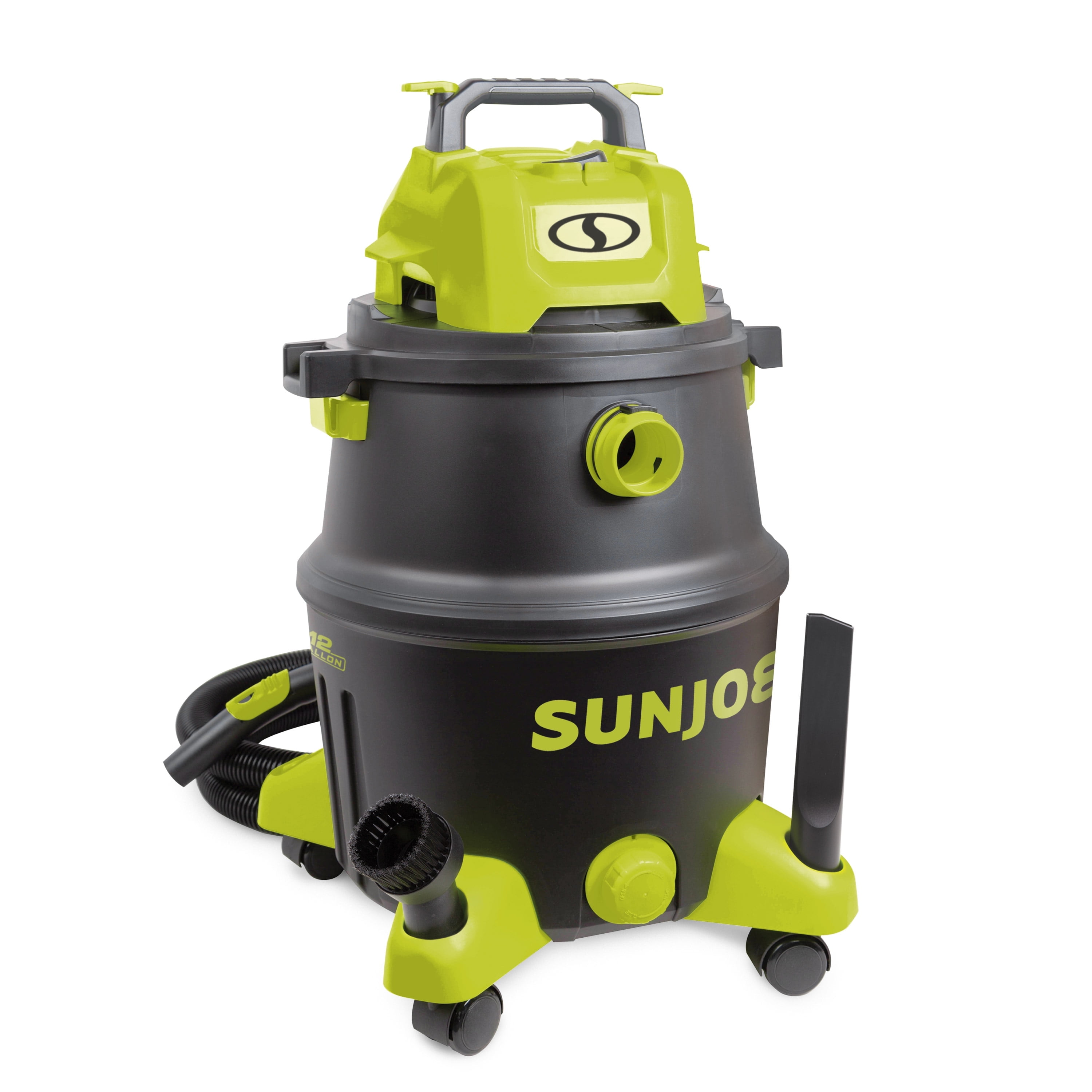 Sun Joe 12-gal Wet/Dry Shop Vacuum W/ HEPA Filtration, Cleaning Attachments, 1200-Watt, 6.5 Peak HP