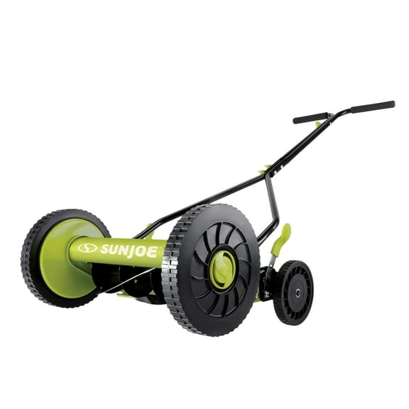 Sun Joe Cordless, Manual Push Steel Reel Lawn Mower, 14 Inch, Green, MJ503M