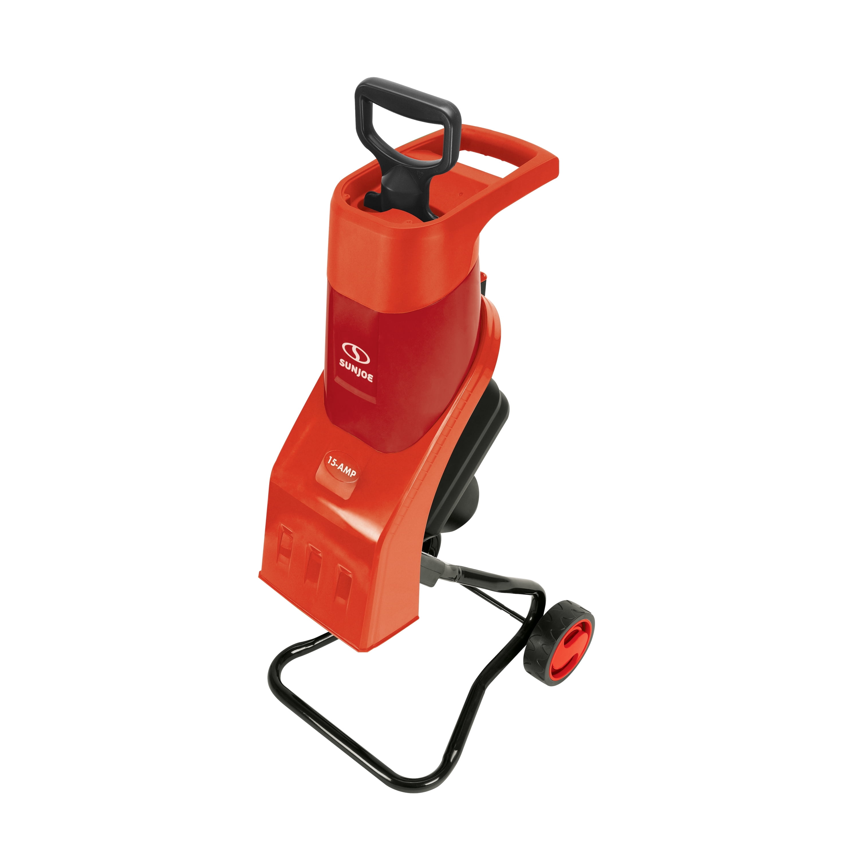 Sun Joe 15-Amp Electric Wood Chipper Shredder, 17:1 Reduction, 1.57 Cutting Diameter - Red