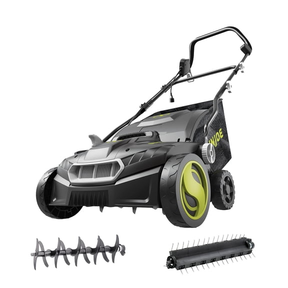Sun Joe 15 Amps 15 Inch Corded Electric Push Dethatcher Scarifier, Adjustable Speed