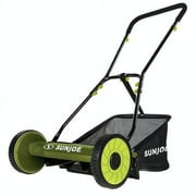 Sun Joe 16" Manual Reel Mower with Grass Catcher and Adjustable Cutting Height, MJ500M