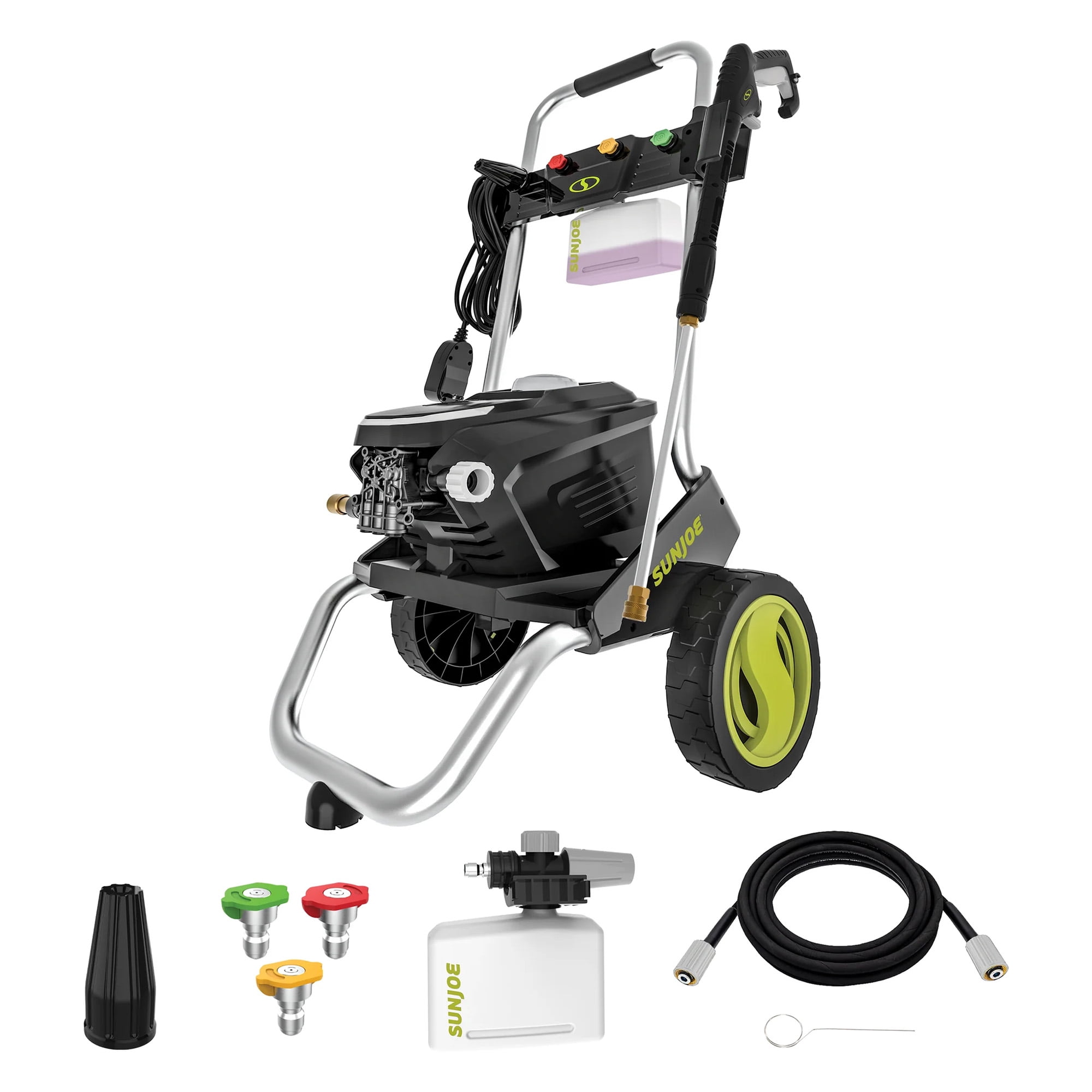 Sun Joe 2200 PSI Electric Pressure Washer with Foam Cannon and Nozzles, SPX7000-MAX