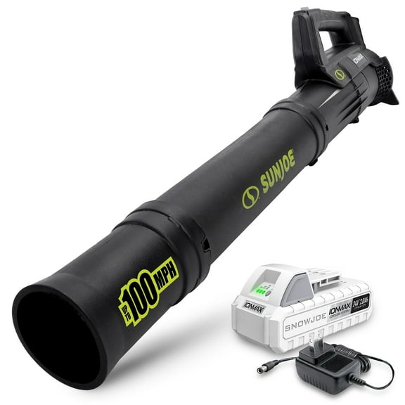 Sun Joe 24V Jet Leaf Blower Cordless Compact Turbine with Battery, Black, 24V-TB-LTE