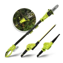 Sun Joe 24V Cordless 3-in-1 Hedge Trimmer + Pole Saw + Leaf Blower, 2.0-Ah Battery & Charger
