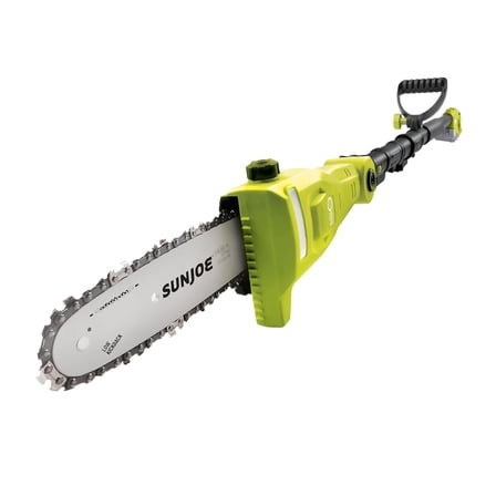 Sun Joe 24V Cordless Pole Chainsaw Electric Telescoping Tree Trimmer, Green, 24V-PS8-LTE