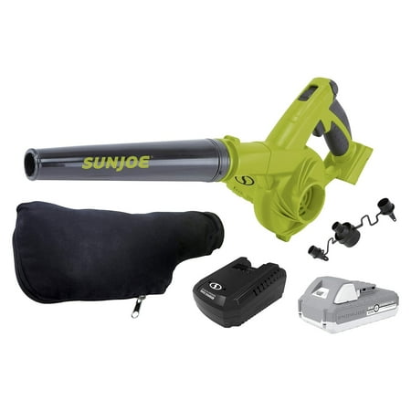 Sun Joe - 24V-WSB-LTE 24-Volt iON+ Workshop Blower + Vacuum Kit - Green