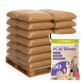 Sun Joe 49 Pack Ultra Fine Silica Play Sand, Sandboxes & Sensory Tables, 50 lbs, PLYSAND50