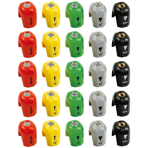 Sun Joe 5 Pack Electric Pressure Washer Quick-Connect Spray 5-Tip Set, 2030 PSI