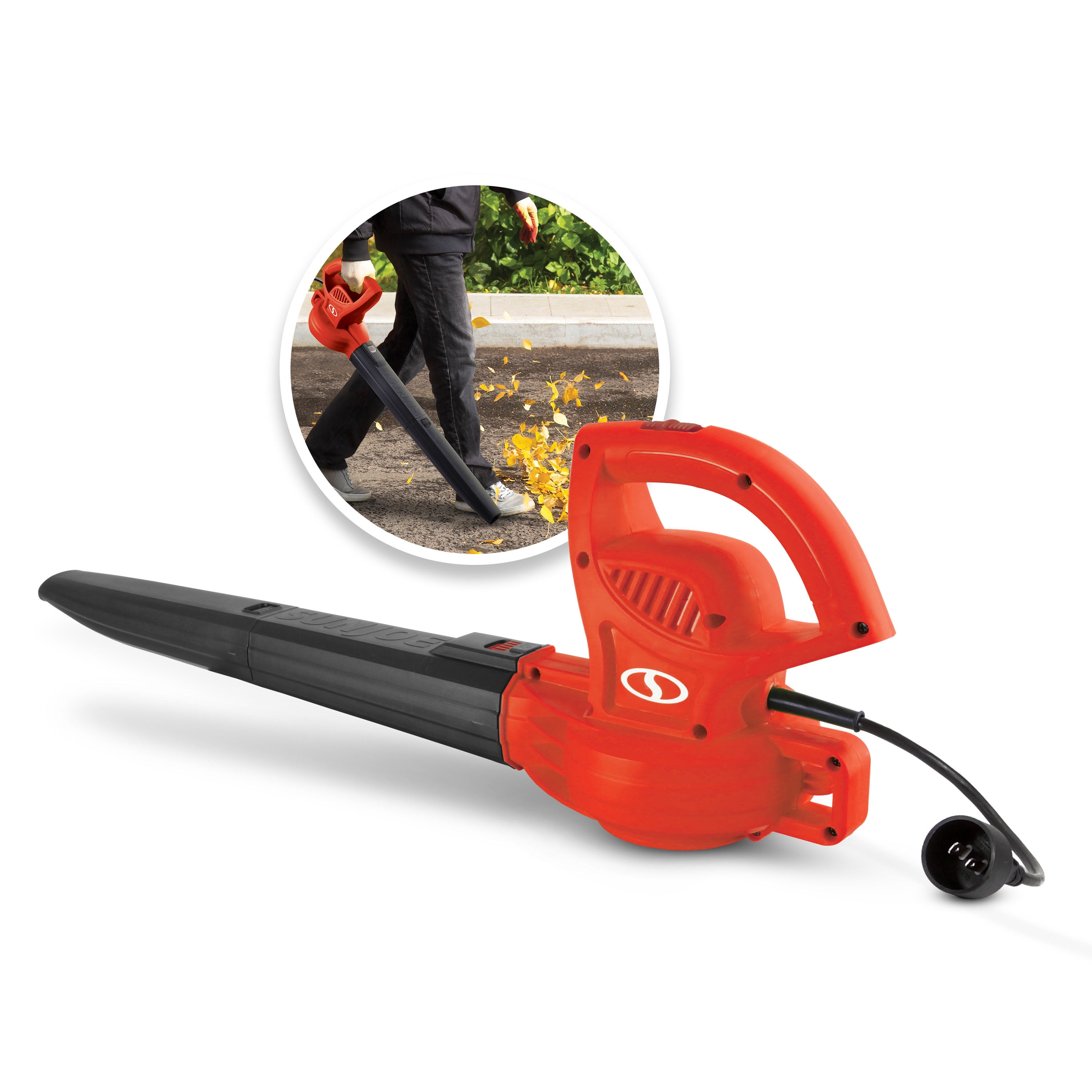 Open Box Sun Joe All-Purpose Electric Leaf Blower, 6-Amp, 155-mph, 260-CFM - Red