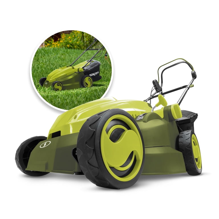 Sun Joe Electric Walk Behind Push Lawn Mower, 16 inch, 12 Amp