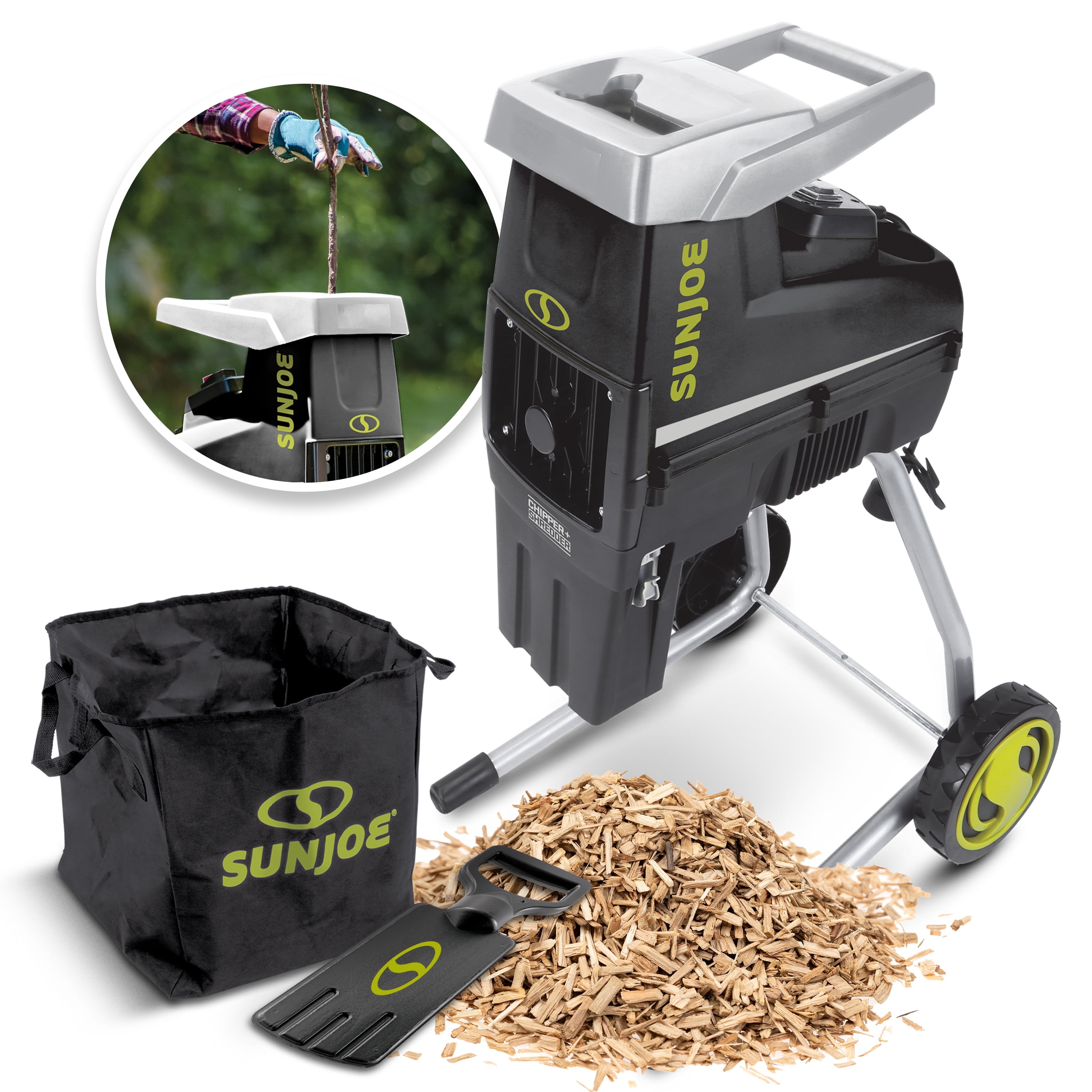 Sun Joe 15-Amp Electric Wood Chipper & Shredder, 1.7