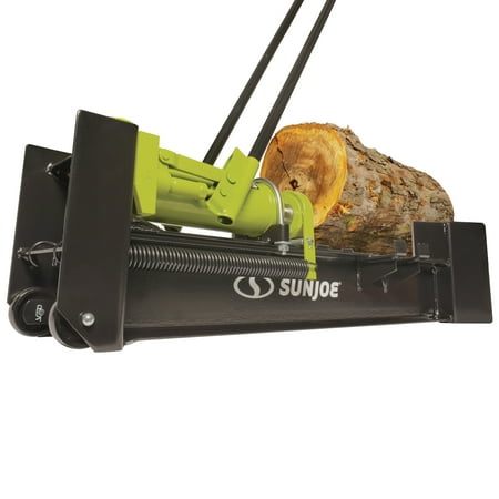 Sun Joe Hydraulic Steel Beam Log Splitter, 10 Ton Capacity Firewood Tool, Green, LJ10M