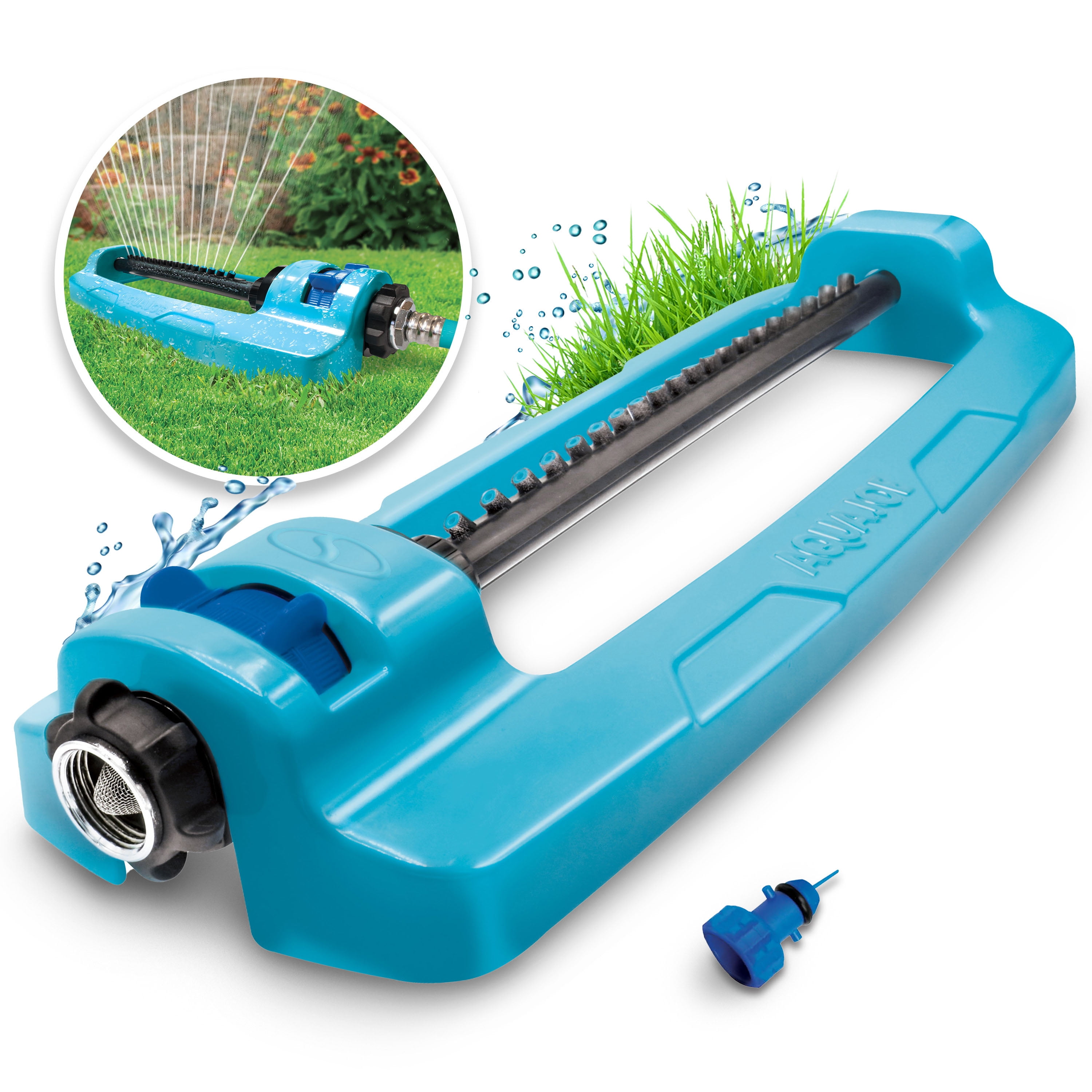 Aqua Joe Lawn Indestructible Oscillating Sprinkler, Heavy Aqua Joe Lawn Indestructible Oscillating Sprinkler, Heavy