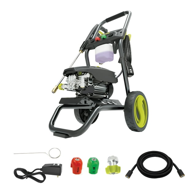 Sun Joe SPX8000-PRO High-Performance Brushless Induction Electric Pressure Washer W/ Steel Reinforced Hose, Quick Connect + Turbo Nozzles, & Metal Lance