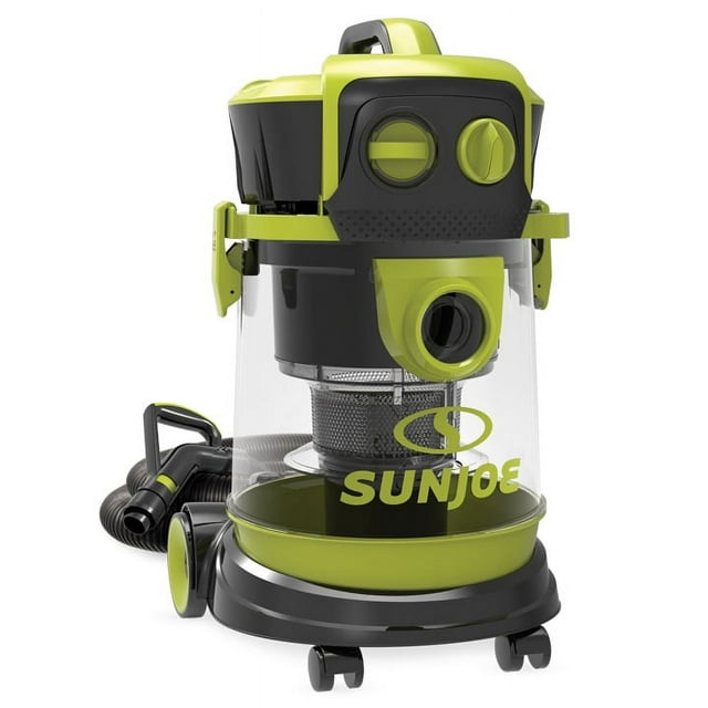 Sun Joe SWD4000 Industrial Motor Wheeled Wet/Dry Vacuum , 4 Gal. , 3.5 Peak HP , Semi Transparent Tank