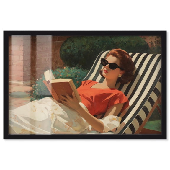 Sun-Kissed Chapters II Shadowbox Print Summer Decor by Art Remedy, Black Frame, 15 x 10