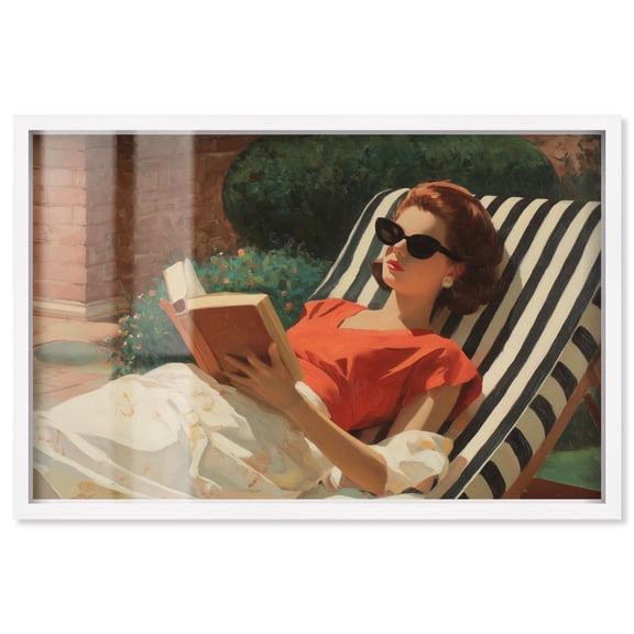 Sun-Kissed Chapters II Shadowbox Print Summer Decor by Art Remedy, White Frame, 15 x 10