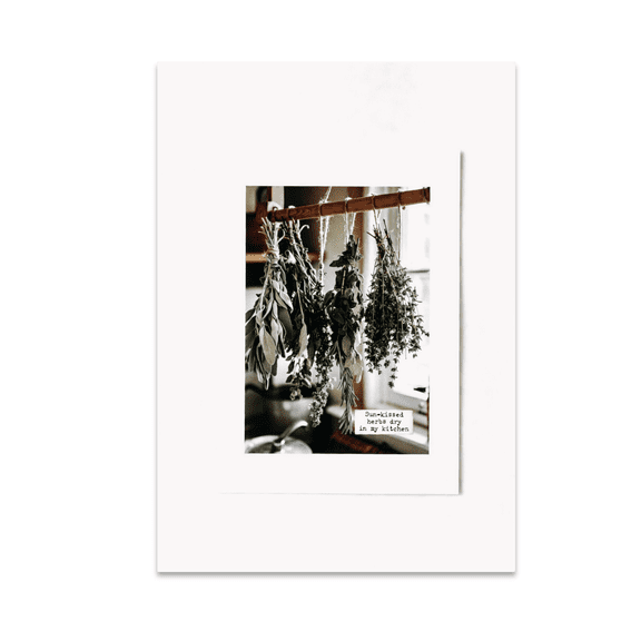 Sun-Kissed Herbs Dry in My Kitchen - Kitchen Decor Enthusiast - 13x19 Poster Print