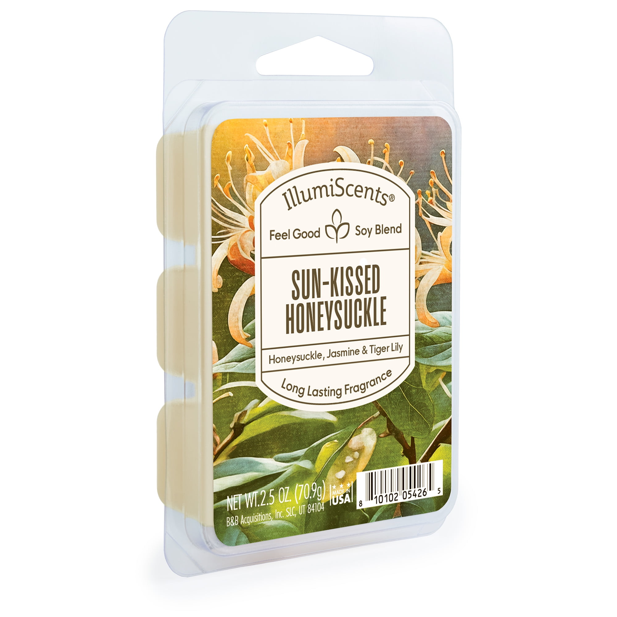 Sun-Kissed Honeysuckle Wax Melts, Illumiscents, Highly Fragrant Soy Blend, 2.5oz (1-Pack)