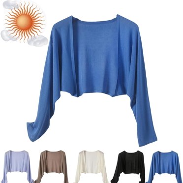 Sun Protection Cardigan Women Linzong Ice Silk Knit Cardigan - Women's Summer Sun Protection Shawl & Thin Coat Summer Sweaters For Women