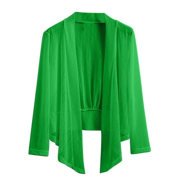 Sun Knit Cardigan for Women Thin Ice Silk Shawl Air-Conditioned Kimono Cover Up Sheer Long Sleeve Lightweight Tops