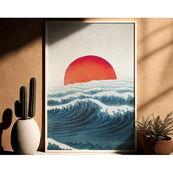 Sun Landscape Wall Art, Sun Print, Sea Print, Wall Decoration, Ocean Print Wall Art, Modern Wall Decor, 8x12 UNFRAMED