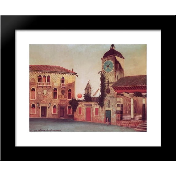 Sun Looking Back at Trau 20x24 Framed Art Print by Tivadar Kosztka Csontvary