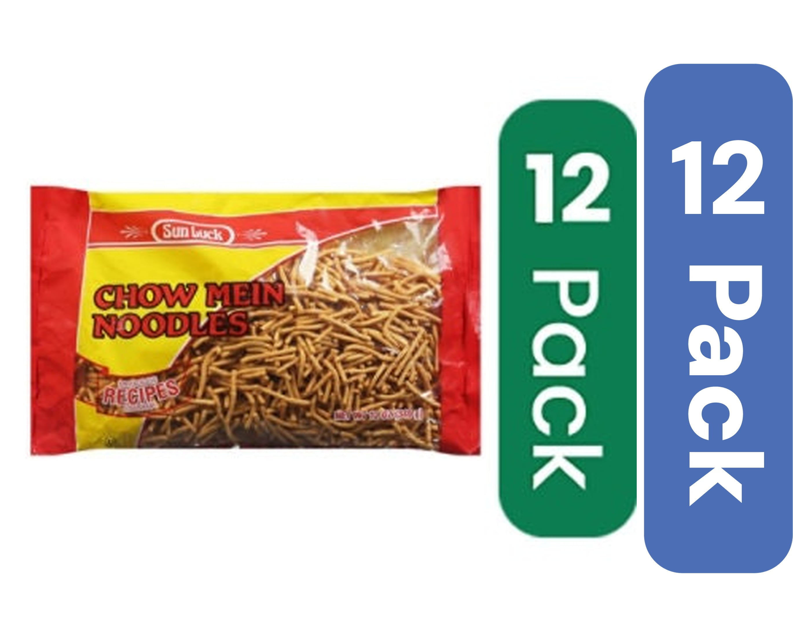 Sun Luck Chow Mein Noodles Foil Pack 12 oz (Pack Of 12)