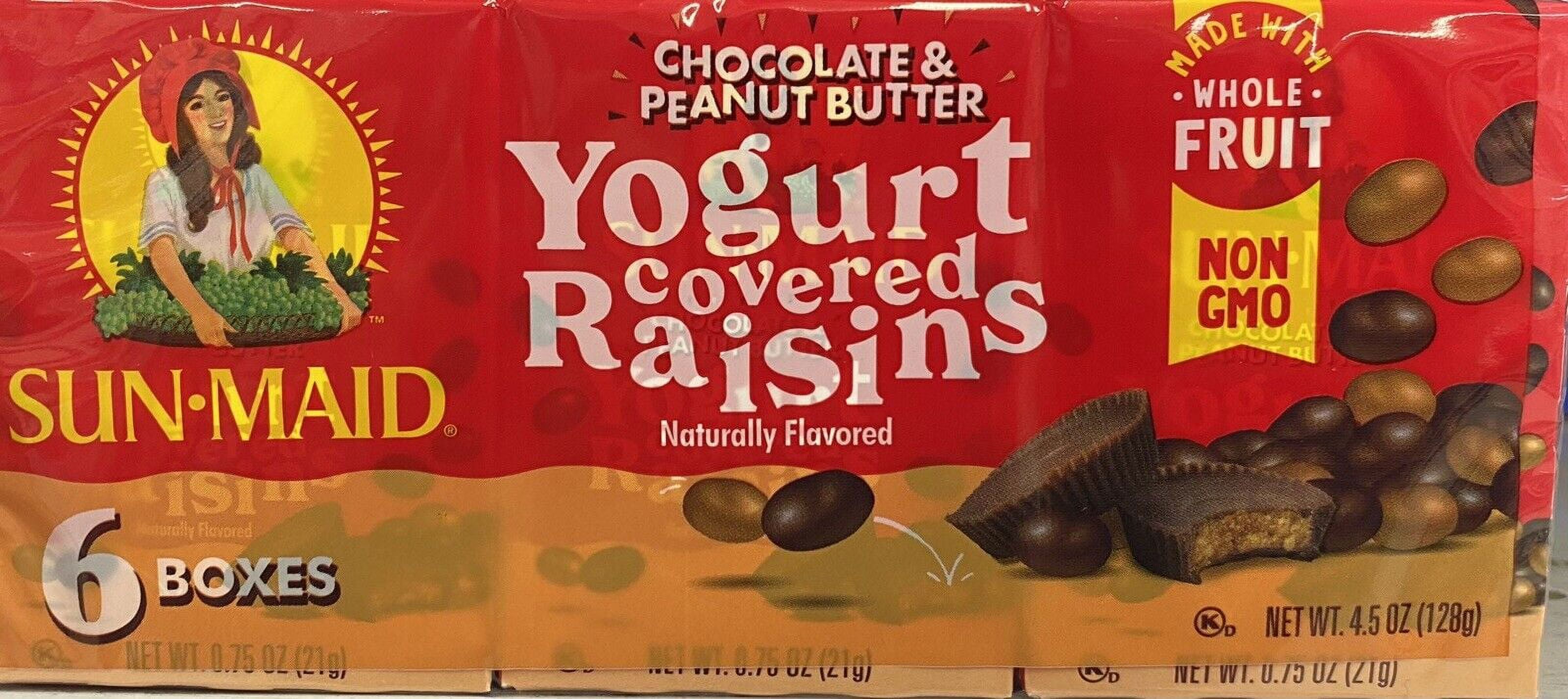 SunMaid CHOCOLATE & PEANUT BUTTER YOGURT California Raisins Sun Dried